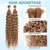 Blonde Human Braiding Hair Water Wave Bulk Color 27 100g