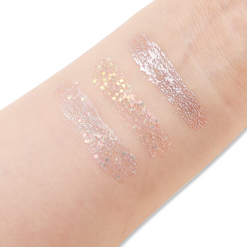 Boobeen Liquid Eyeshadow Shimmer White Metallic Creamy Eyeshadow Brightener, Pigmented