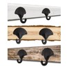 Fuxxer® Heavy Rustic Iron Hooks Wall Hooks Shell Design Black