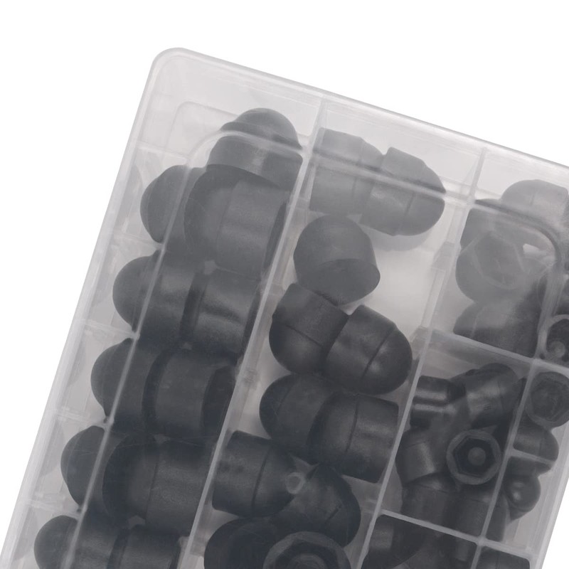 Tiardey 145pcs Plastic Cap Nuts Set Hex Nut Cover M4