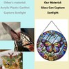 Butterfly Stained Glass Window Hanging, Butterfly Suncatcher Panels, Garden Decor