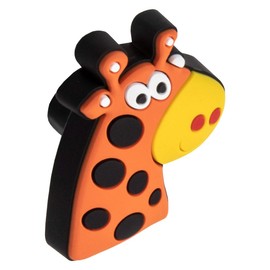 Gedotec Rubber Handle Children's Furniture Knob Motif Furniture Handle for Drawers in Children's Room & Furniture - Giraffe | Rubber Saliva-Proof | Drawer Knob Elastic | 1 Piece - Children's Handle