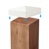 Zadery White 4 Packs 3.5" Pyramid Fence Post Caps, PVC