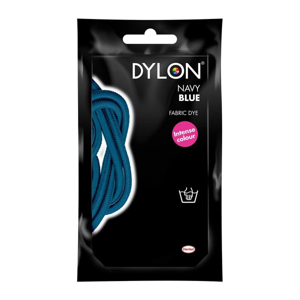 DYLON Hand Dye, Fabric Dye Sachet for Clothes, Soft Furnishings and Projects, 50 g - Navy Blue