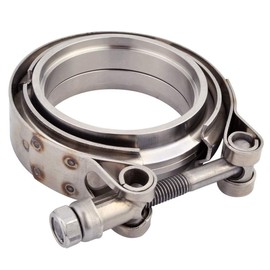 V Band Clamp 2.25" Whole Stainless Steel 2 1/4 V Band Clamp Kit 2.25 v band clamp Downpipes Assembly Male Female Flanges (2.25" With Flanges) by NGHTMRE