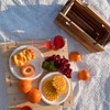 Portable Wooden Picnic Table with Storage Basket - Folding 2-in-1