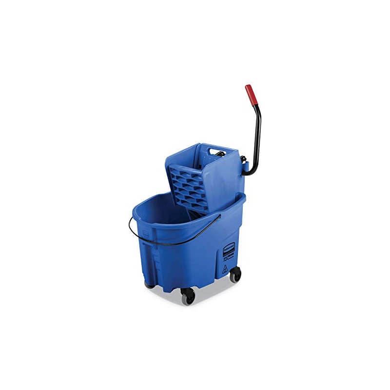 Rubbermaid FG758888BLUE WaveBrake 2.0 Bucket/Wringer Combos, Side-Press, 35 qt, Plastic,