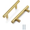 CCHONG 2 Pack Gold Stainless Steel Cupboard Handles (76mm Hole
