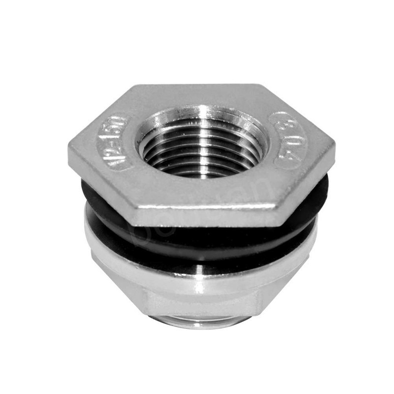 Beduan 3/4" Female Bulkhead Water Tank Connector Stainless Steel Thru-bulk