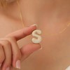 Letter Necklace Gold Initial Necklaces for Women Dainty Puffy A-Z