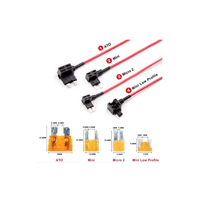 VIOFO 4PCS * 2 Packs Circuit Fuse Tap with ATO,