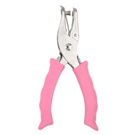 Hole Punch, Pink Single Hole Puncher Metal with Soft-Handled for DIY Craft Tags Clothing Ticket Scrapbook Tool, 3 Colors Options