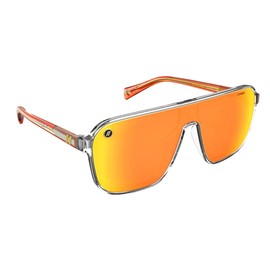 Blenders Eyewear Meister X2 – Polarized Sunglasses with Durable Single Lens, Adjustable Temples – 100% UV Protection – For Men & Women – Orange Circuit