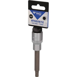 BRILLIANT TOOLS BT022872 1/2 Inch Hex Bit Socket, 100 mm Long, 7 mm [Powered by KS Tools]