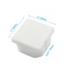 Hordion 12 Pcs 1" Square Plastic Plugs, White Tubing End