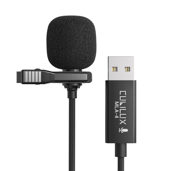 Cubilux Mini USB Microphone, Unidirectional USB A Lavalier MIC for
