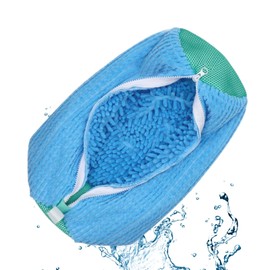 0GULUS Shoe Washing Net, Shoe Washing Net, Shoe Washing Net, Shoe Net, Washing Shoes, Sports, Large Capacity, Washable, Prevents Shape of Shape (1, Blue)