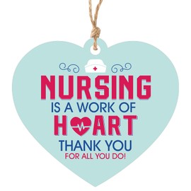 Nurse Appreciation Week Gift Tags with String, 50PCS Graduation Nurse Appreciation Tags Thank You for All You Do Gift Tag Heart Design Tag for Nurse Party Favors