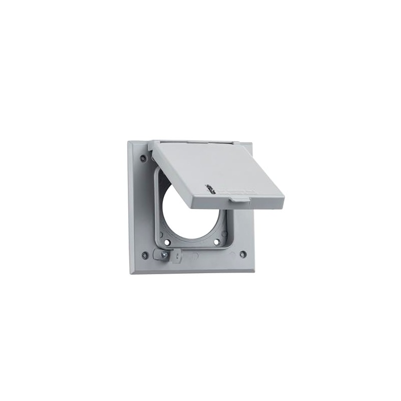 Sealproof Weatherproof 40/50 AMP Outlet Cover, 2-1/8” Diameter Outlet, Metallic