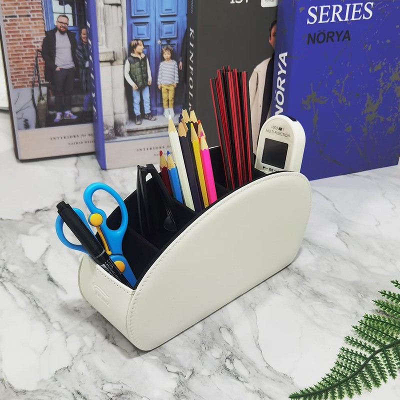 Fosinz Remote Control Holder Organizer Desk Leather Cases Control Storage