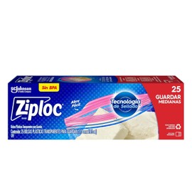 Ziploc Bolsas Herméticas para Guardar, 25 Bolsas