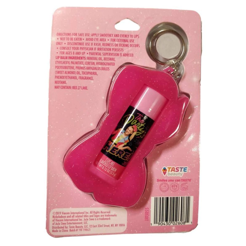 Taste Beauty JoJo Siwa Bow Shaped Lip Balm Holder Keyring