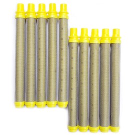 10 PCS-Titan/Wagner/Spraytech Airless Spray Gun Filter Replacement - Push On (Yellow, 100 Mesh) 581-062 581062 0089959 0089324 0154675
