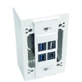 Tripp Lite Single-Gang Surface-Mount Junction Box, Wallplate, White (N080-SMB1-WH)