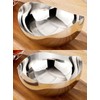 TDYBASE 304 Stainless Steel Modern Oval Serving Bowl, Fruit, Salad,
