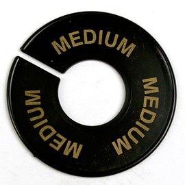 Generic Round Size Divider in Black with Gold Print Size M - Pc of 10