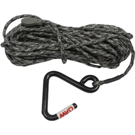Hawk JAW Hook Hoist Rope | Durable Hunting Treestand Reflective Weather Resistant 35' Long Heavy-Duty Braided Poly-Rope with Rubber Coated Hook | 75 LBS Weight Capacity