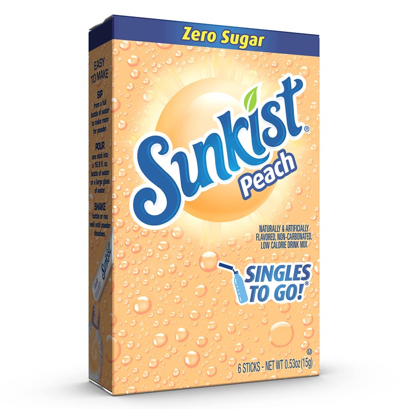 Sunkist Soda SINGLES TO GO! Drink Mix In 12 Boxes