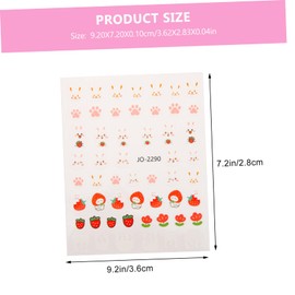 VICASKY 10sheets Rabbit Nail Art Stickers Easter Bunny Decals for Women Easy Peel and Stick Nail Decorations for DIY Manicure