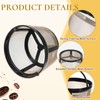 BOHUIZ 2Pcs Reusable Coffee Filter Basket for 4-5 Cup Coffee