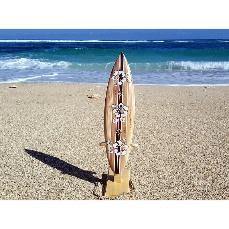 Seestern Sportswear Decorative Wooden Surfboard 30 cm Long Airbrush Design