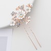 Hair Ornament, Pearl Pin, Hair Clips, 3-piece Set (Gold)