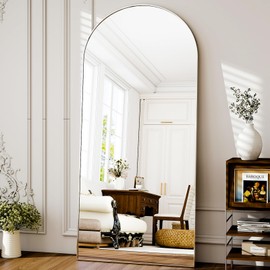 HARRITPURE 76"x34" Silver Full Length Mirror Arch Floor Mirrors with Aluminum Alloy Frame Free-Standing Wall Mounted or Leaning Large Bedroom Dressing Mirror Modern & Contemporary Decor for Home