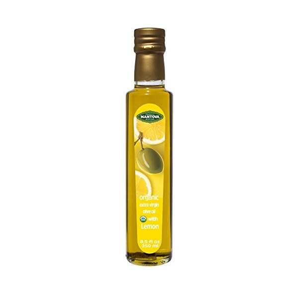 Mantova Lemon Organic Extra Virgin Olive Oil, 8.5 Oz Bottles (Pack Of 3)