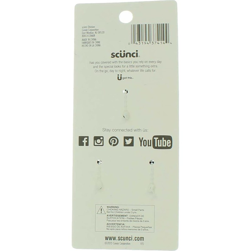 Scunci: Browns & Black Jaw Clips, 1 Ct