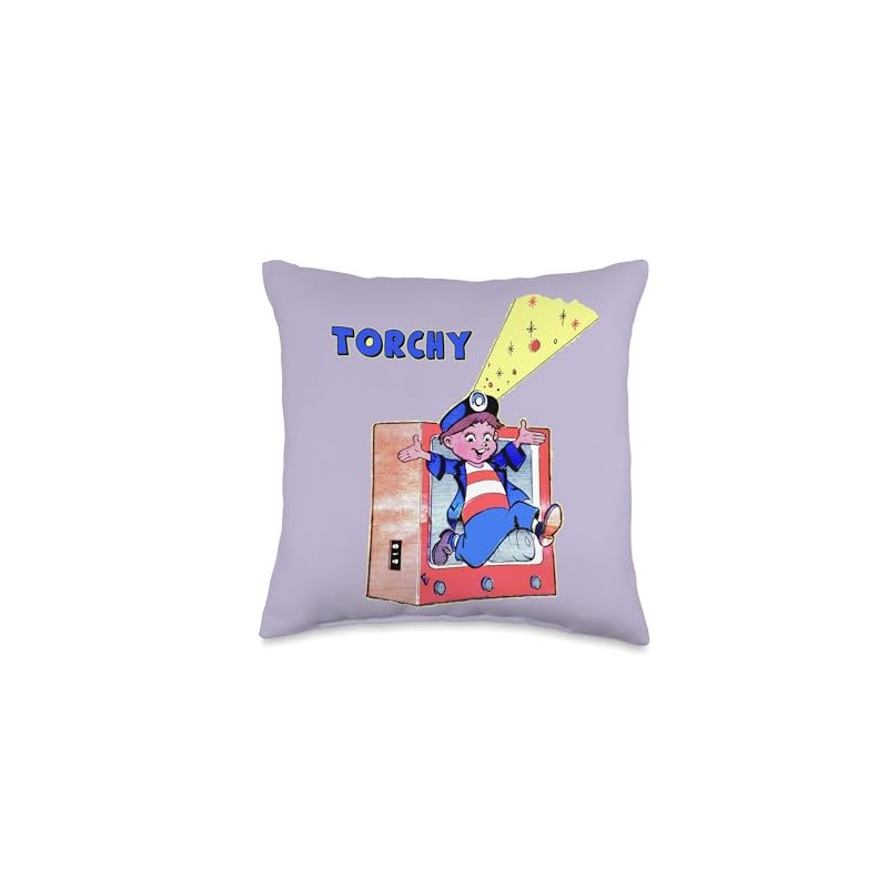 Torchy Retro Kids TV Throw Pillow