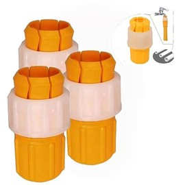 Katartizo 3PCS Orange Water Connector Universal Tap to Garden Hose Pipe Connector, Mixer Kitchen Tap Adapter Faucet Adapter Hose Connector for Indoor, Outdoor, Garden, Patio, Watering Irrigation Tool