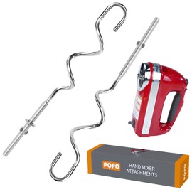 Hand Mixer Dough Hook Stainless Steel Attachments Compatible with Kitchen Aid Hand Mixer