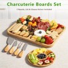 SAKAMOSH Charcuterie Board with Lid and Handle, Portable Travel Bamboo