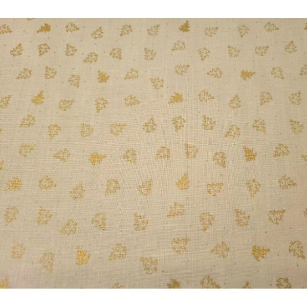 VIP Christmas Illusions BTY VIP Christmas Metallic Gold Trees on