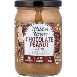 Walden Farms Chocolate Peanut Spread – Zero Calorie, Low Carb, Keto-Friendly, Vegan, Sugar-Free, Chocolate Peanut Flavor – 12 oz Bottle