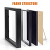 Enamel Pin Display Frame, 11x11 Shadow Box for Wall and