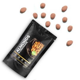 Mandeln in Dessertschokolade - Mr Fudgesto Süßigkeiten - Premiumgenuss - Luxuriöse Konfiserie für Gourmetfreuden - Schachtel 80g