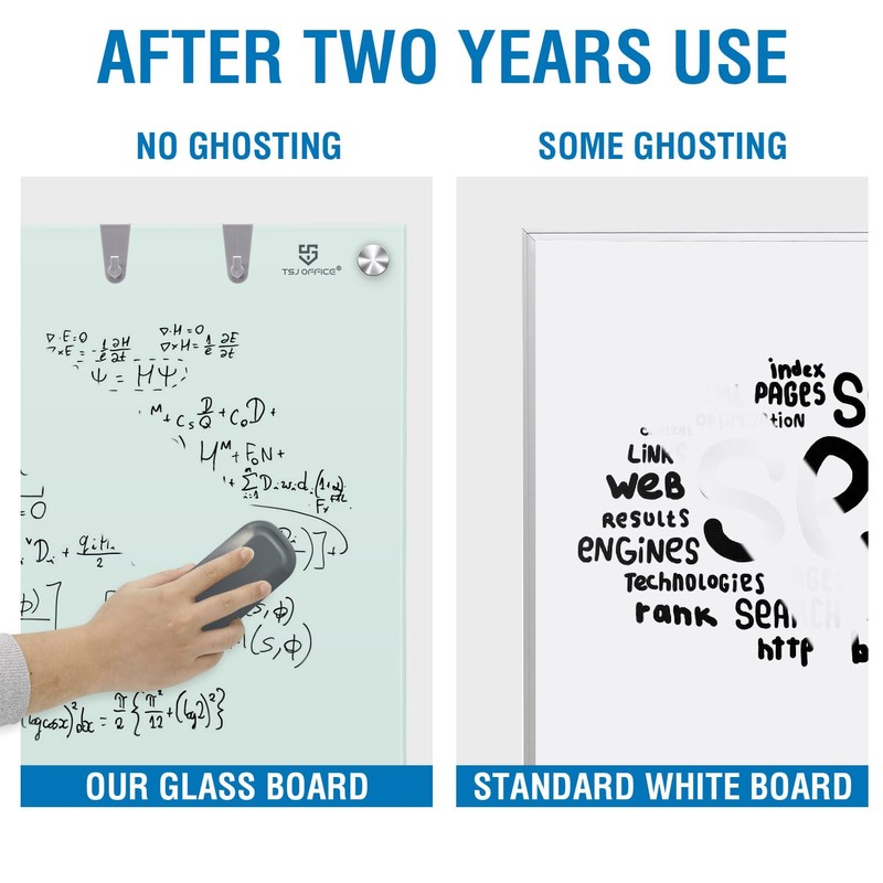 TSJ OFFICE Glass Dry-Erase Board - 36 x 24 Inches