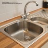 Kitchen Sink Strainer, Stainless Steel Sink Drain Basket with Rubber