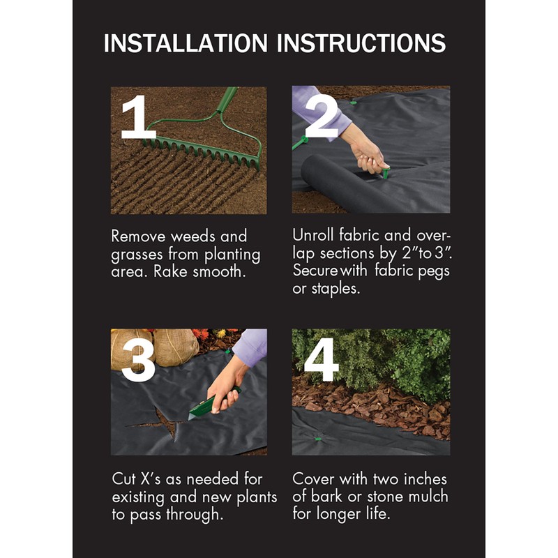 WeedBlock 1041 Landscape Fabric, 3 feet x 50 feet, 3